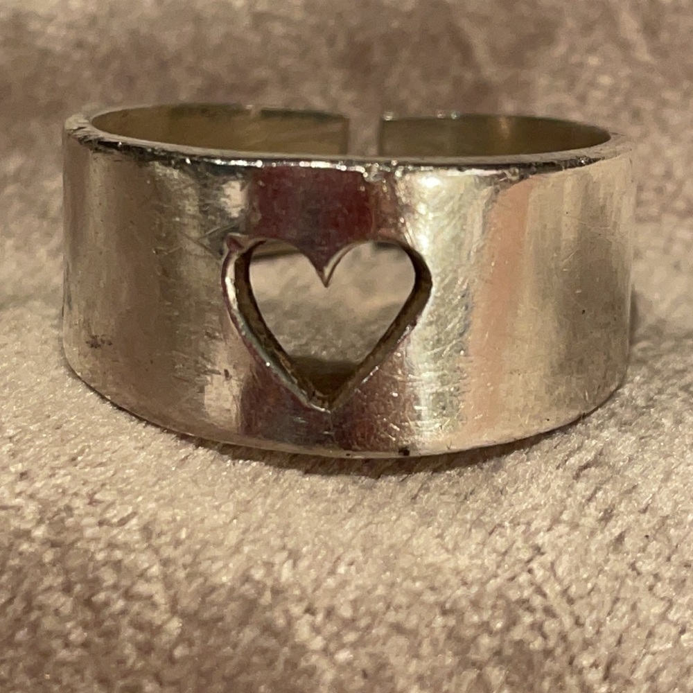 Open Heart Sterling Silver 925 Ring